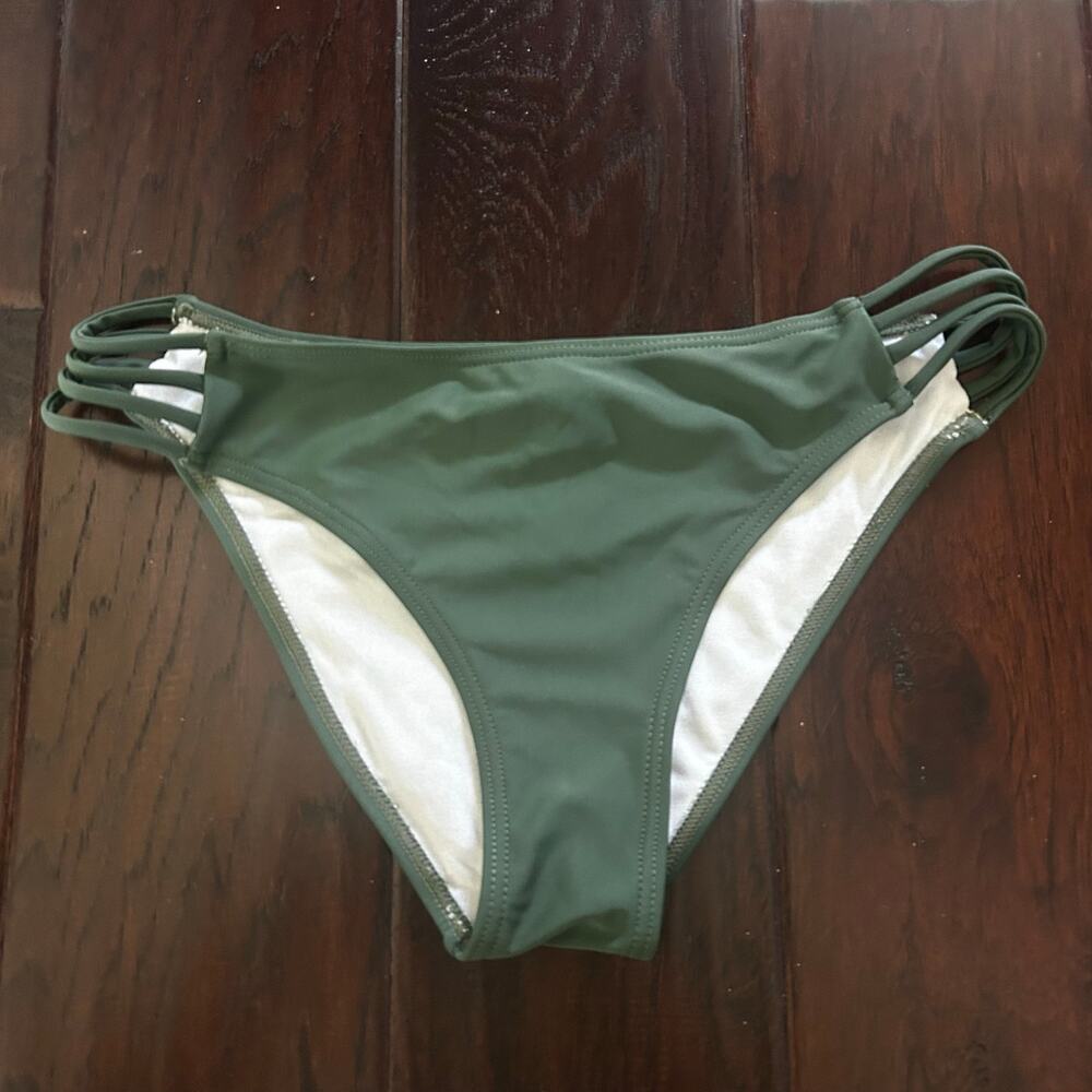 Olive Green 3 strap bikini bottom Size M beach vacation Festival summer party
